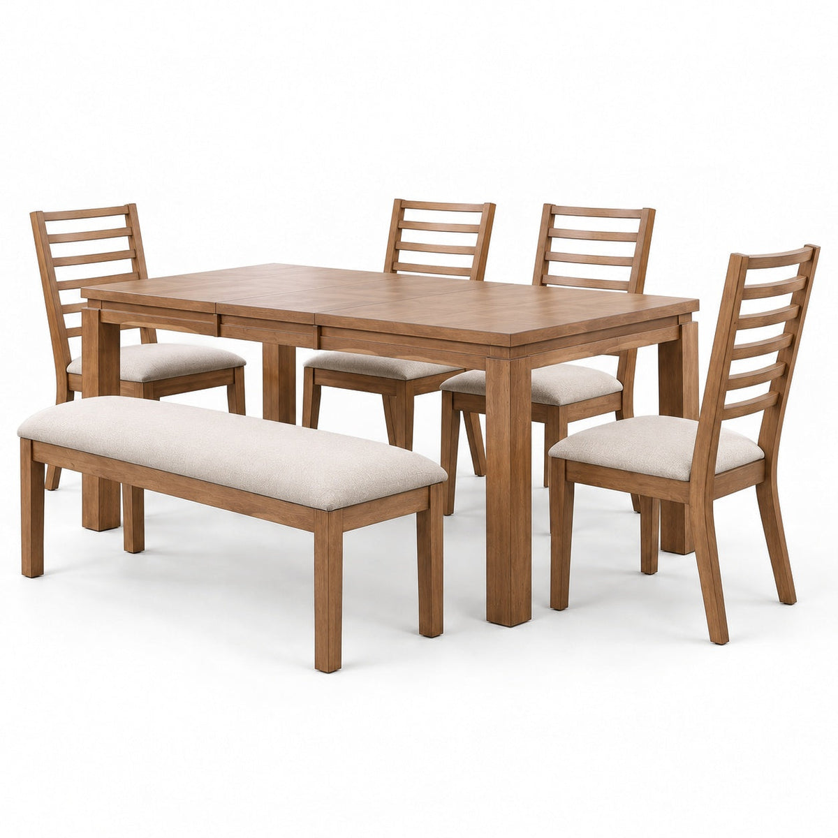 Ingleton 72" Rectangular Dining Table Set (6 Pc) — another angle
