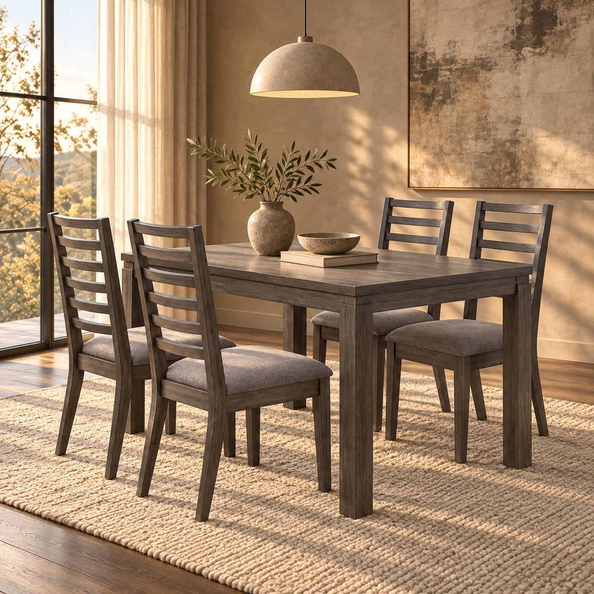 Lancaster 72" Rectangular Dining Table Set (6 Pc) — in a room