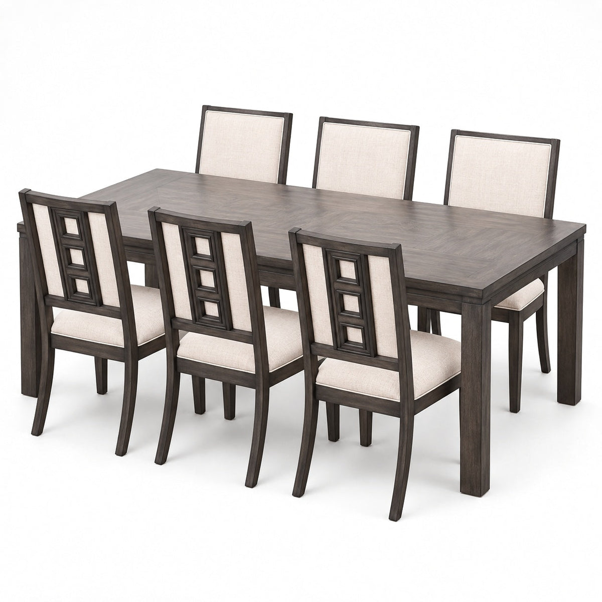 Lancaster 82" Dining Table Set (7 Pc)
