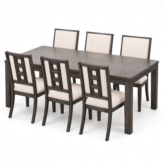 Lancaster 82" Dining Table Set (7 Pc)