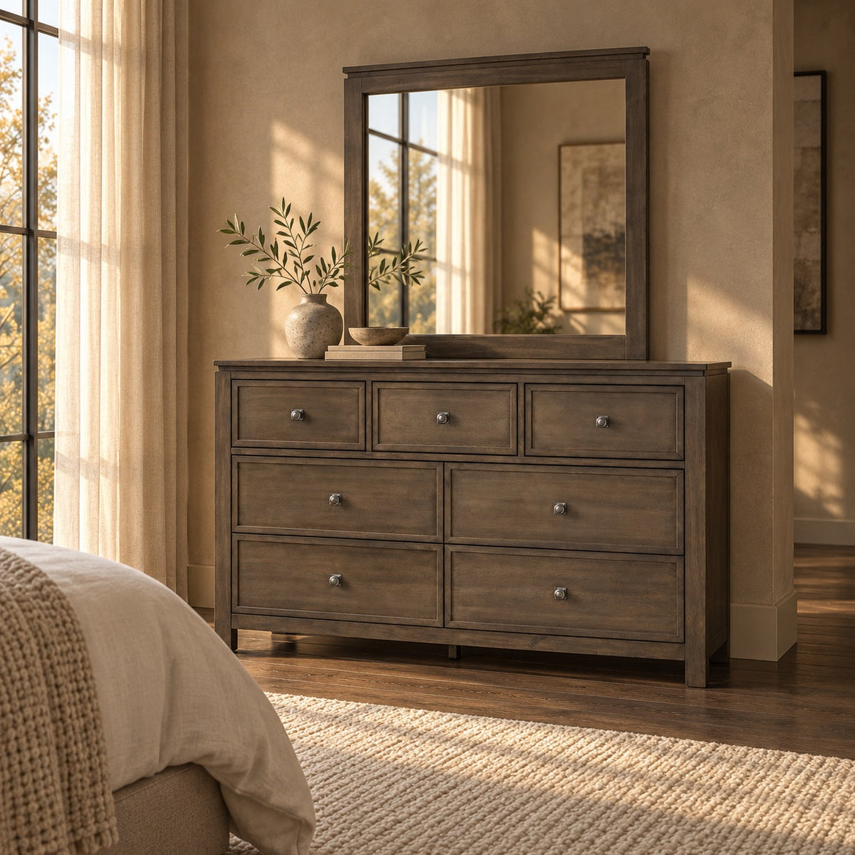 Lancaster Dresser with Mirror — in a room