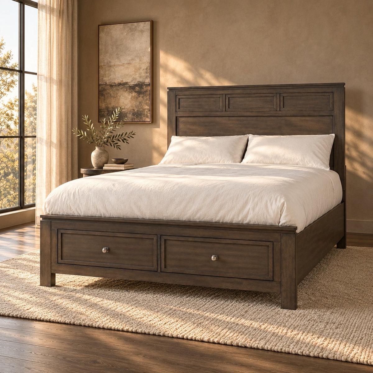 Lancaster Queen Bed — in a room