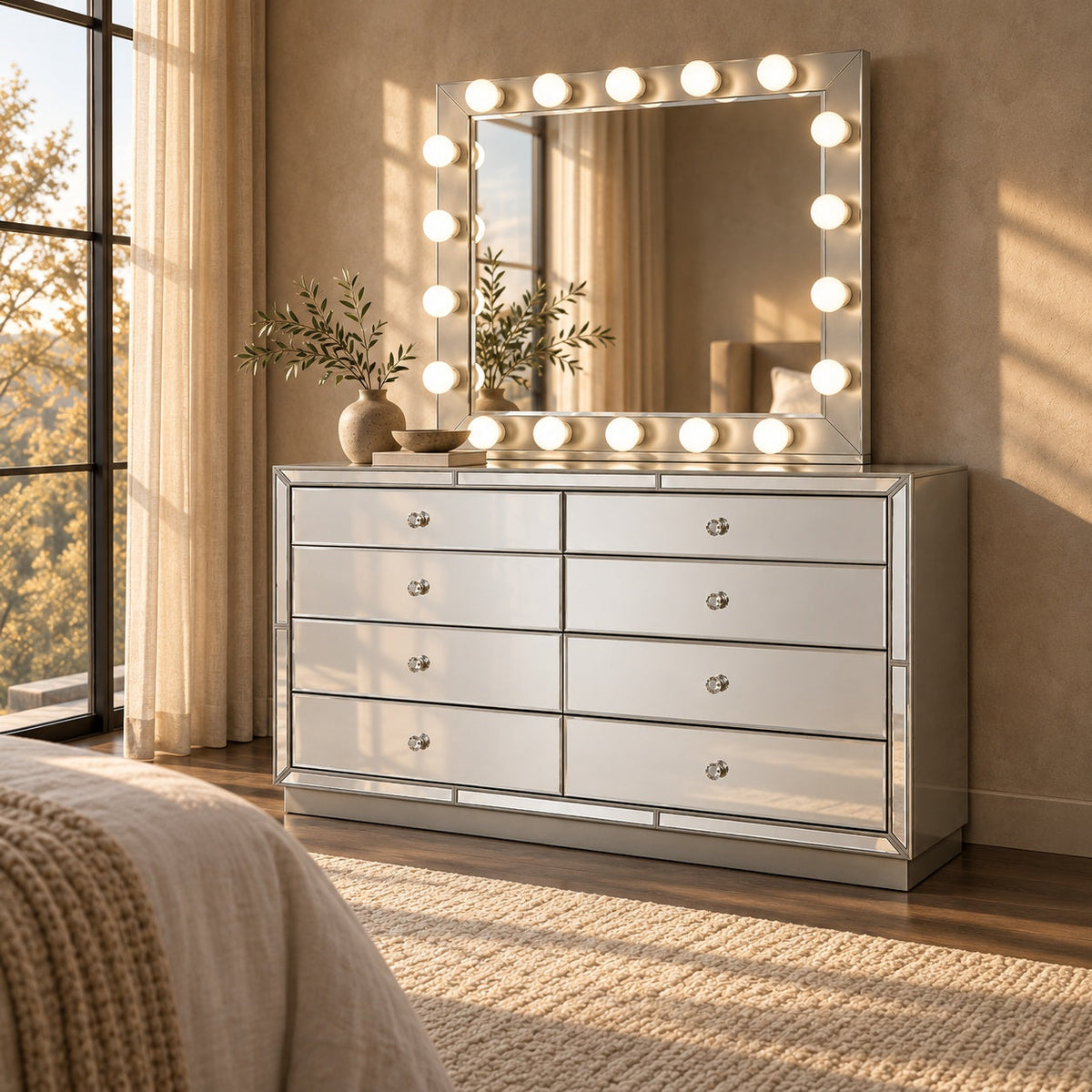 Lisbon Dresser with Mirror — in a room