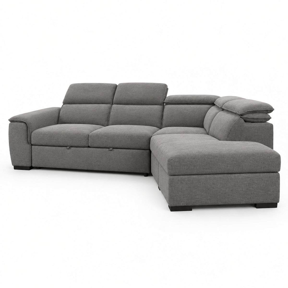 Logan Sleeper Sectional with Storage Ottoman — another angle