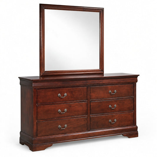 Louis Philip Dresser with Mirror (Brown)