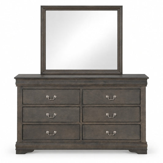 Louis Philip Dresser with Mirror (Grey)