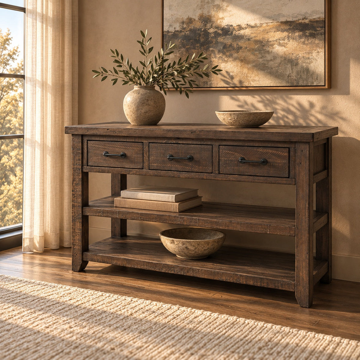 Madison County Sofa Table — in a room