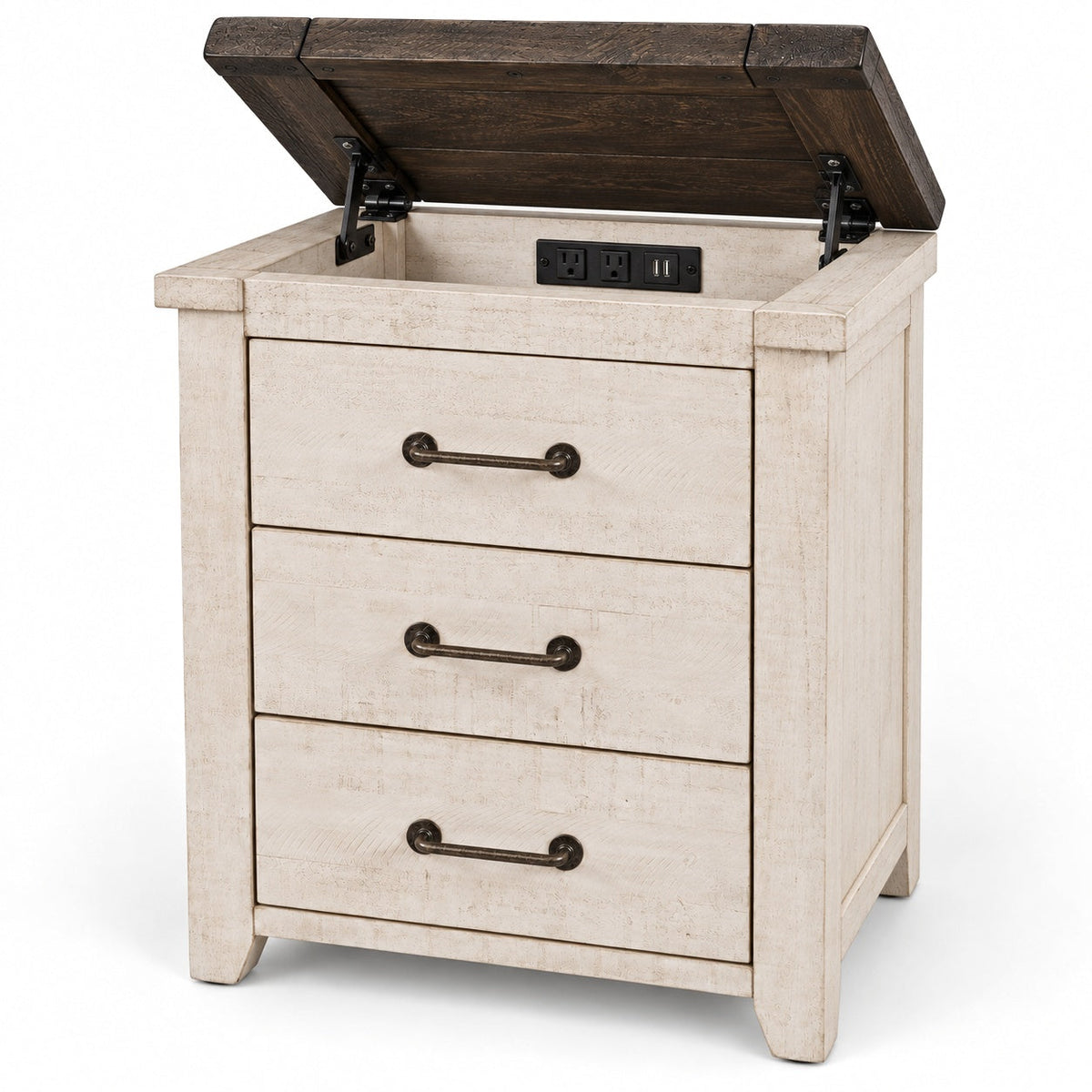 Madison Night Stand (White) — detail