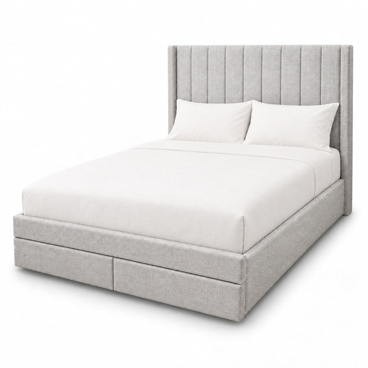 Malbec Lift Top Storage Bed with Drawers (Grey)