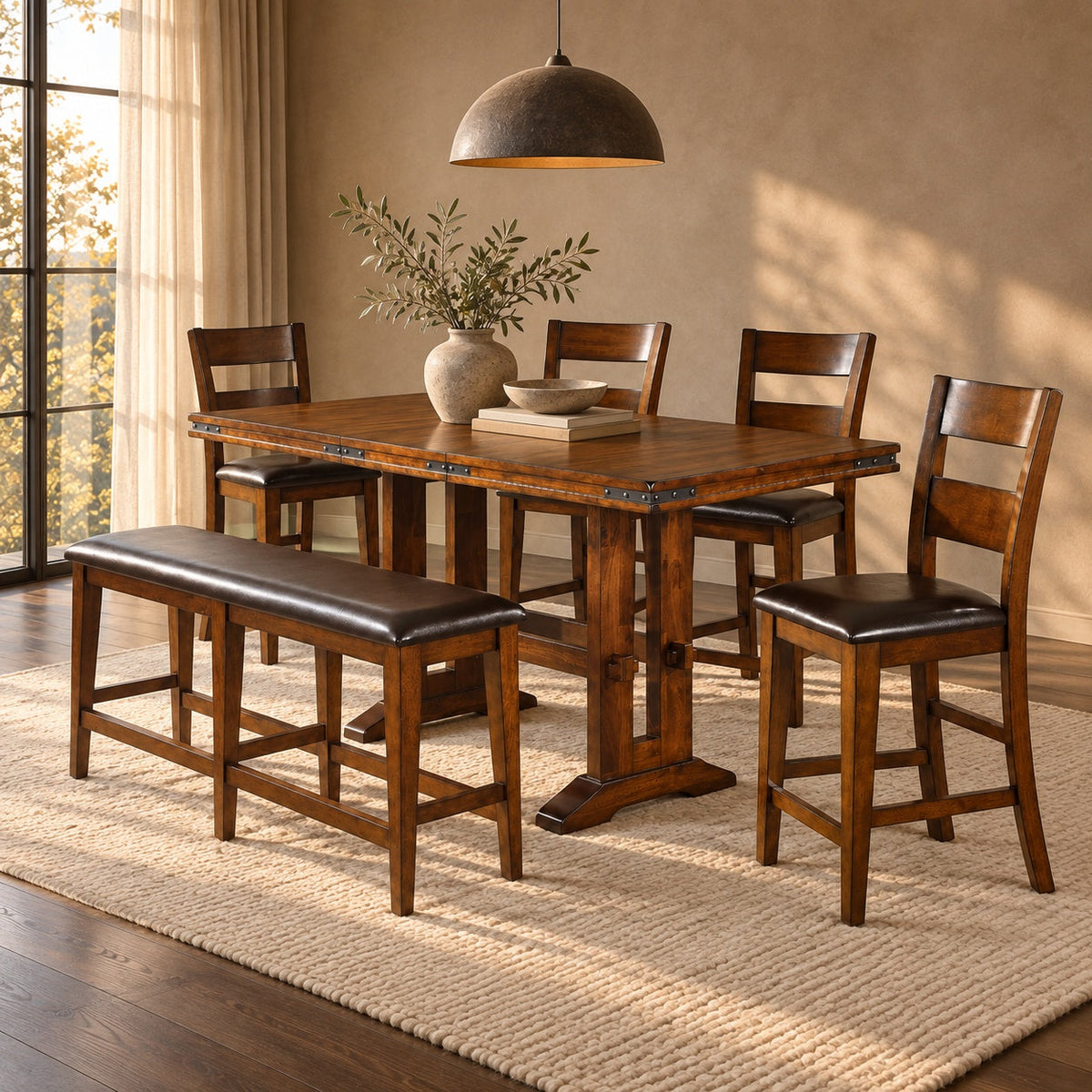 Mango 78" Tall Table Set (6Pc) — in a room