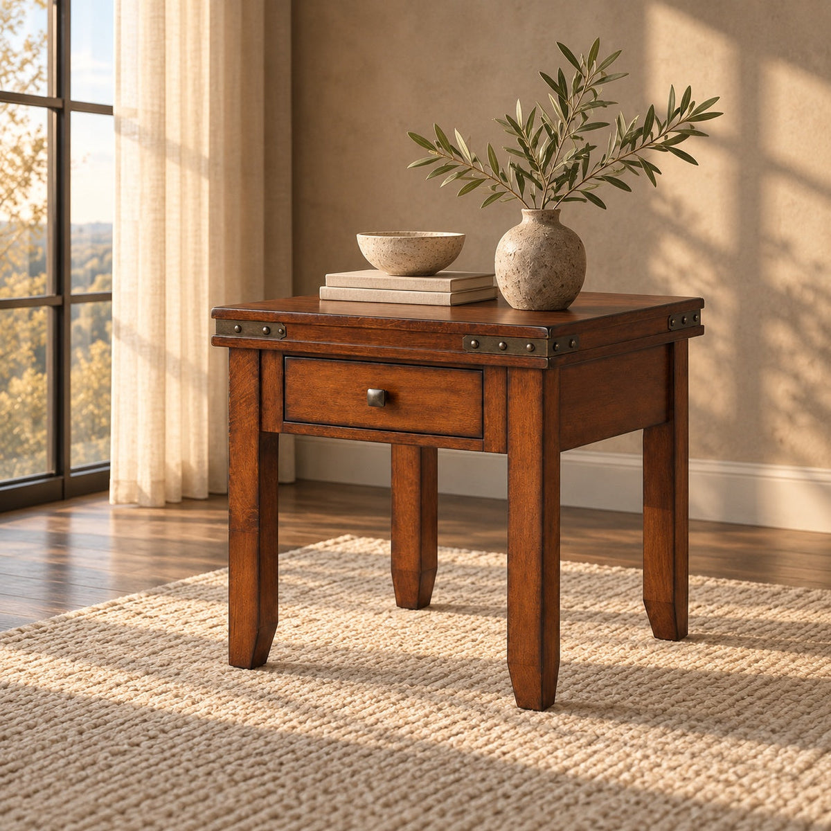 Mango End Table — in a room