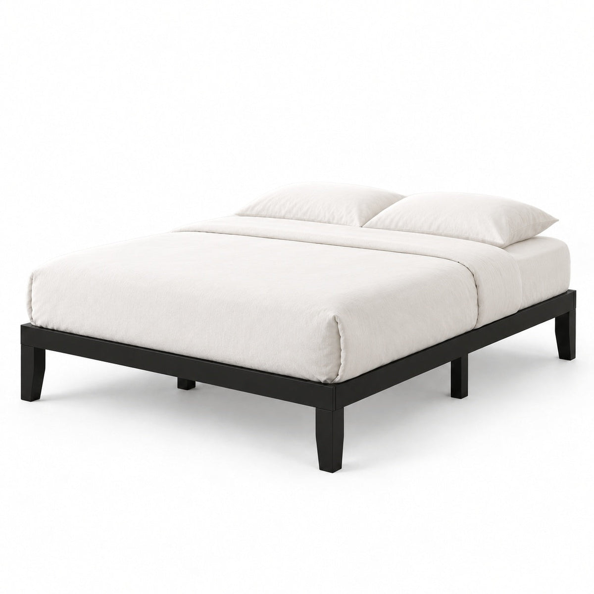 Marty Platform Bed Frame (Black), Queen — another angle
