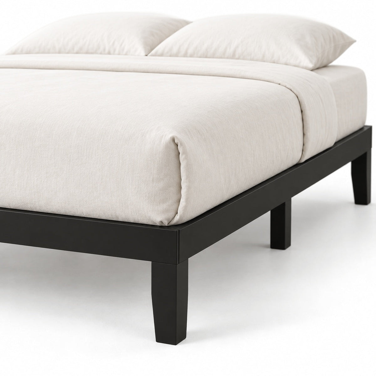 Marty Platform Bed Frame (Black), Queen — detail