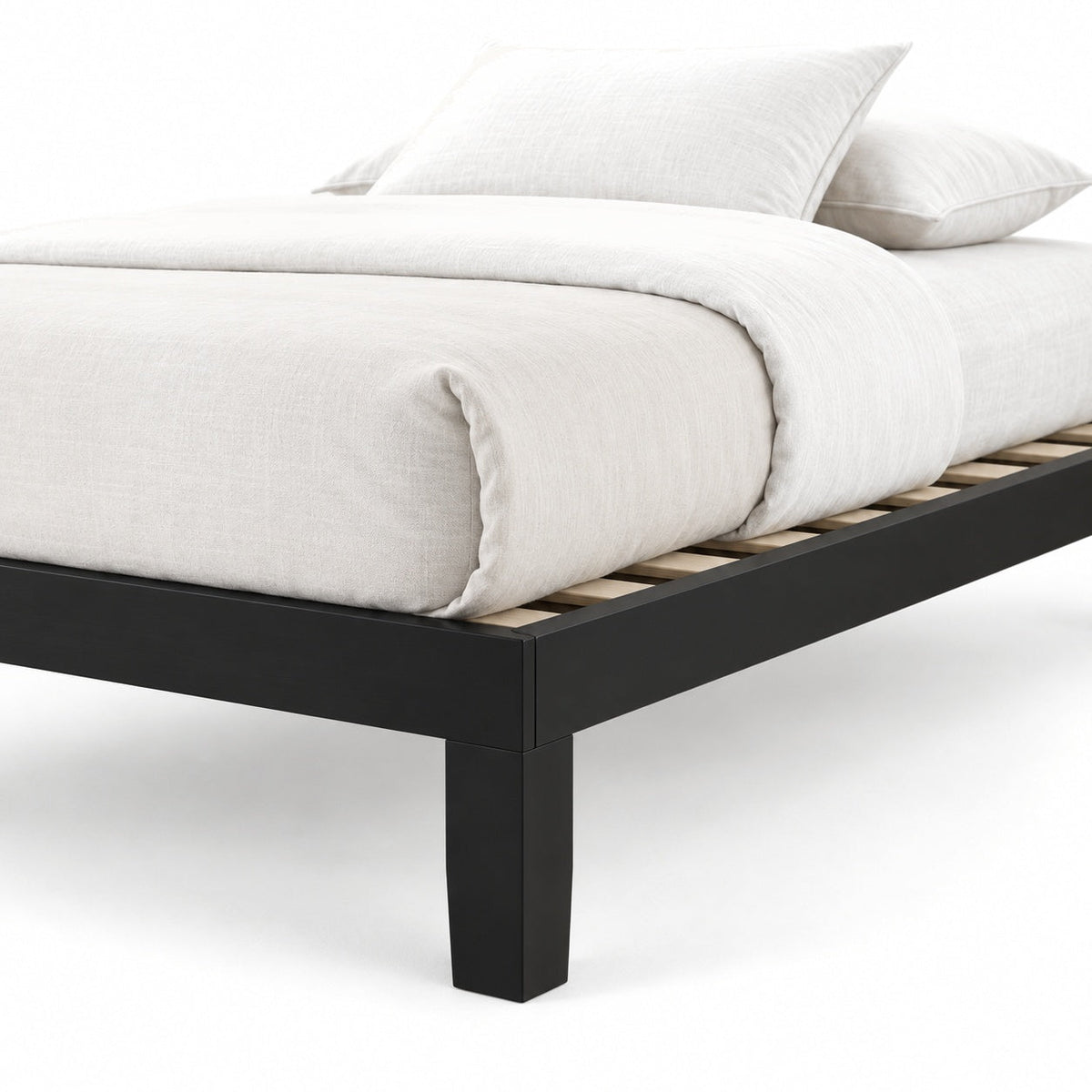 Marty Platform Bed Frame (Black), Twin — detail