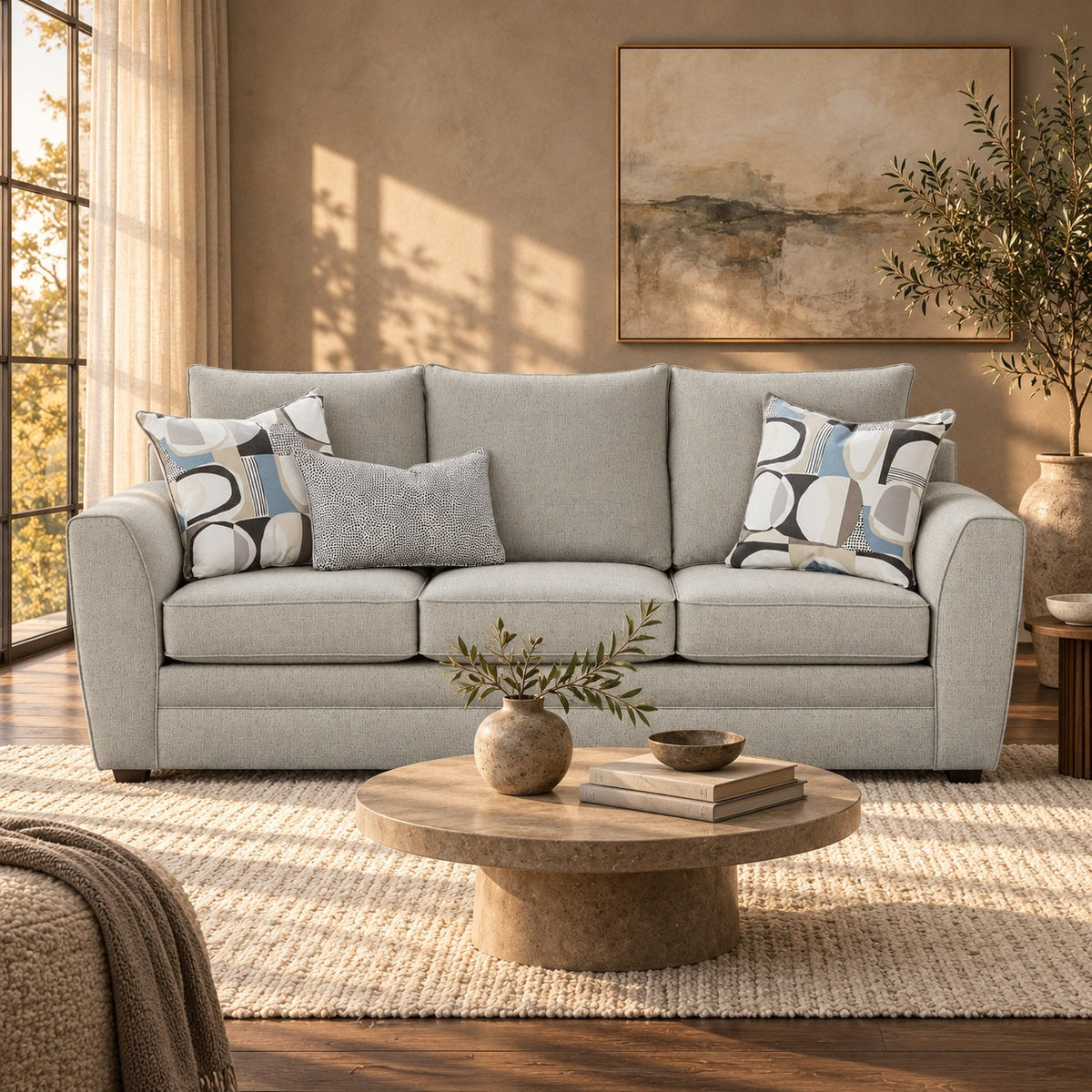 Max Gray Sofa — in a room