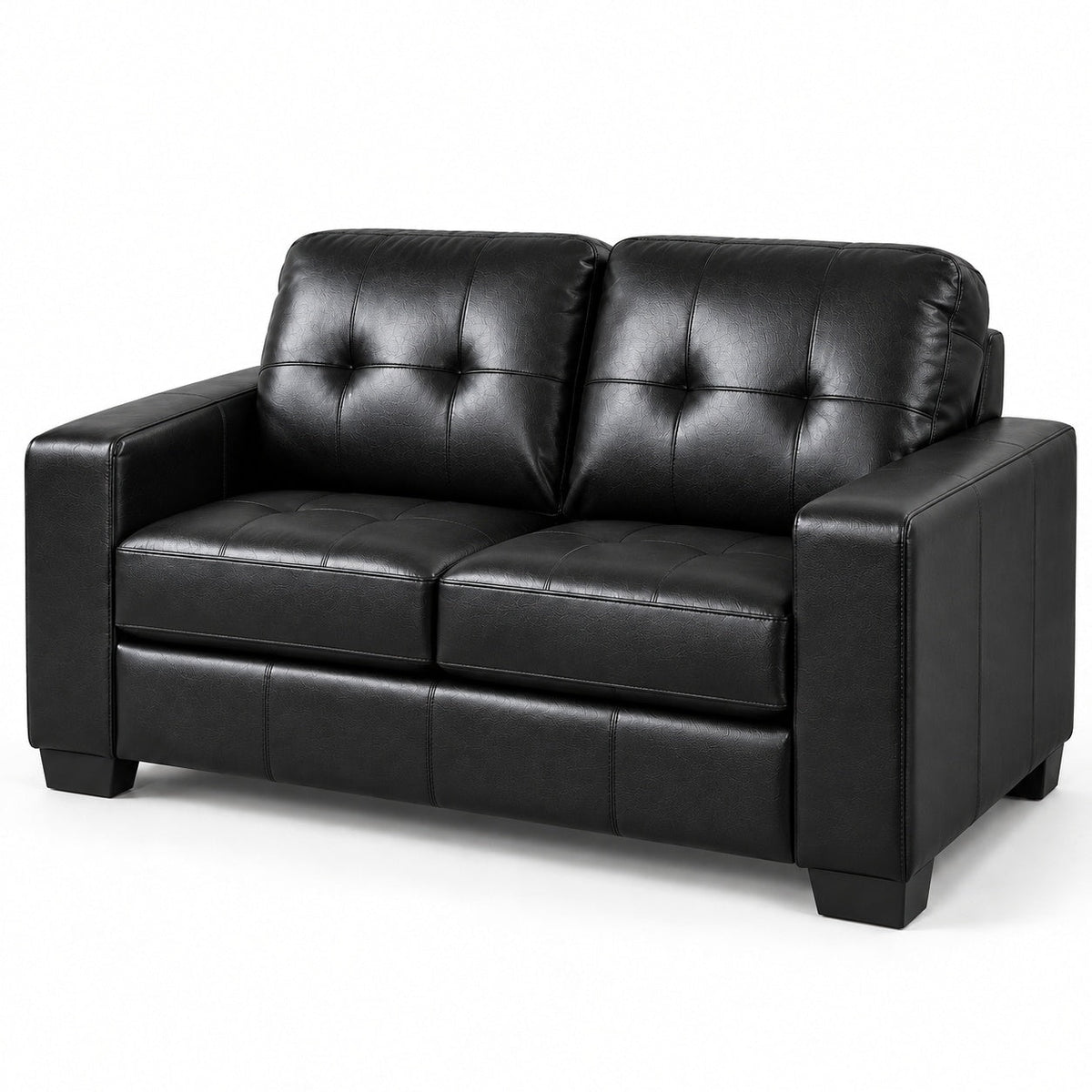 Metro Black Loveseat — detail