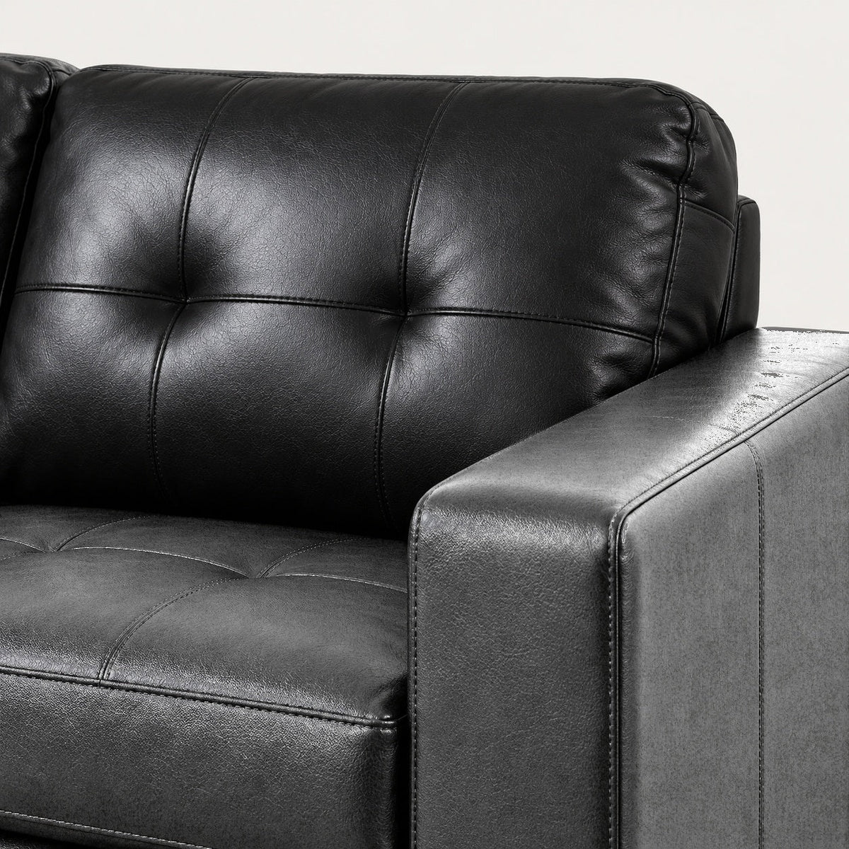 Metro Black Sofa — detail