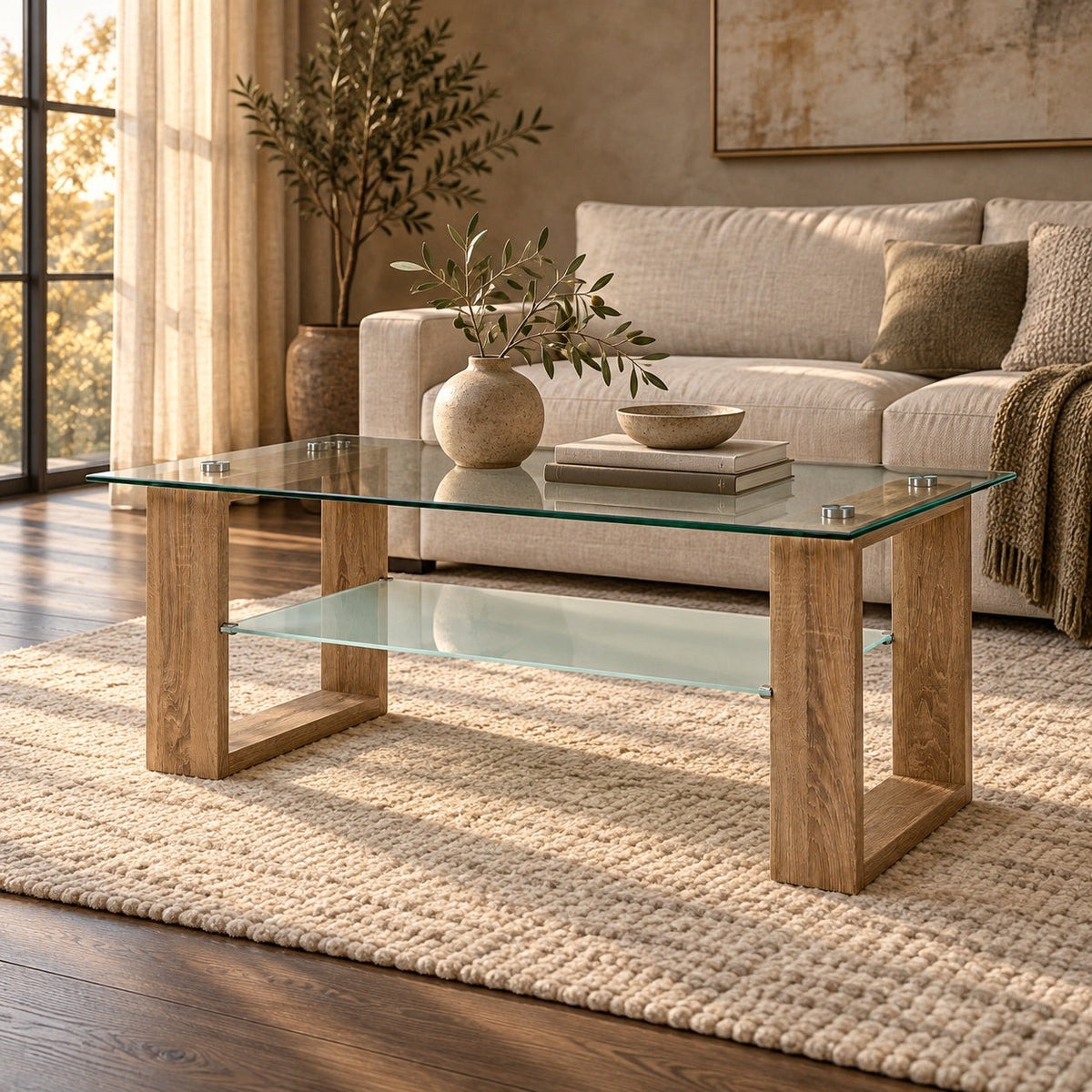 Modena Coffee Table - Beech — in a room