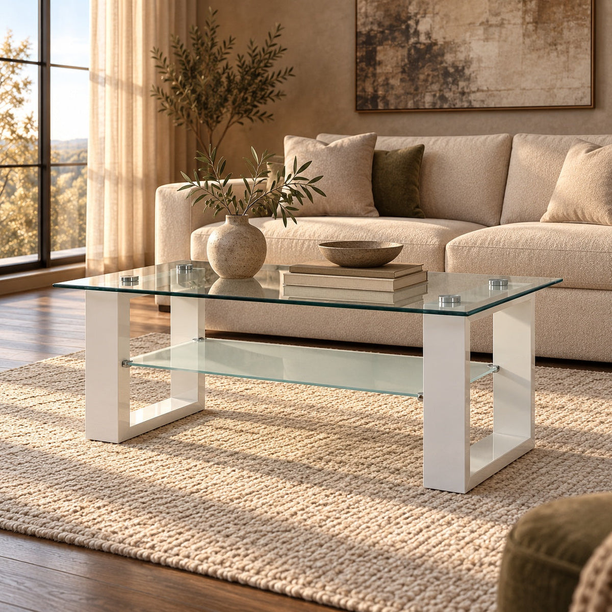 Modena Coffee Table - White — in a room