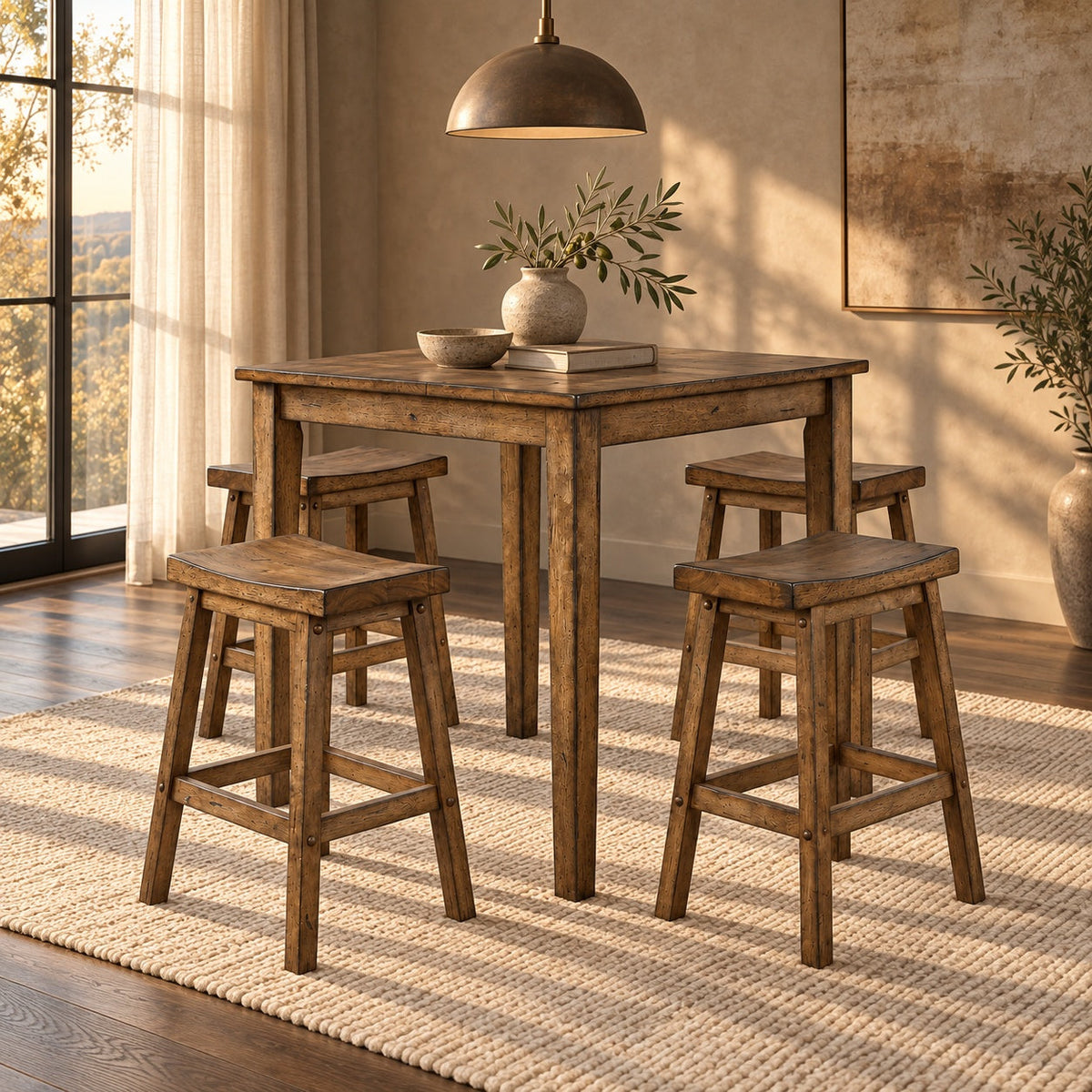 Newport Pub Table Set — in a room