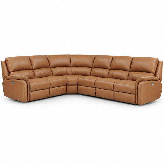 Omega Power Reclining Leather Sectional