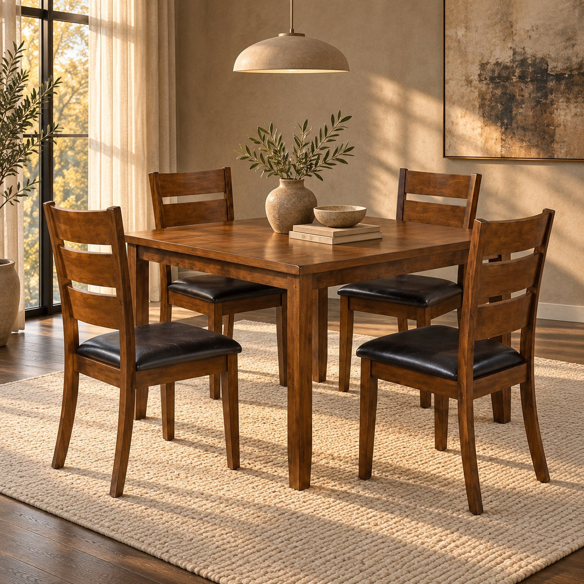 Plantation 5 Piece Dining Set — in a room