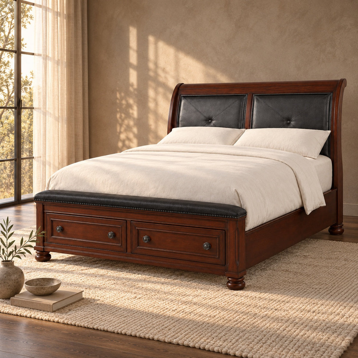 Poloski Queen Storage Bed — in a room