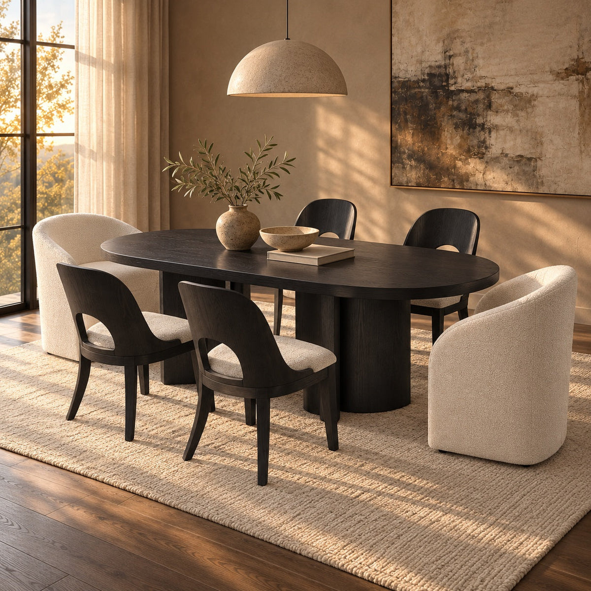 Povera Dining Table Set (7 Pc) — in a room