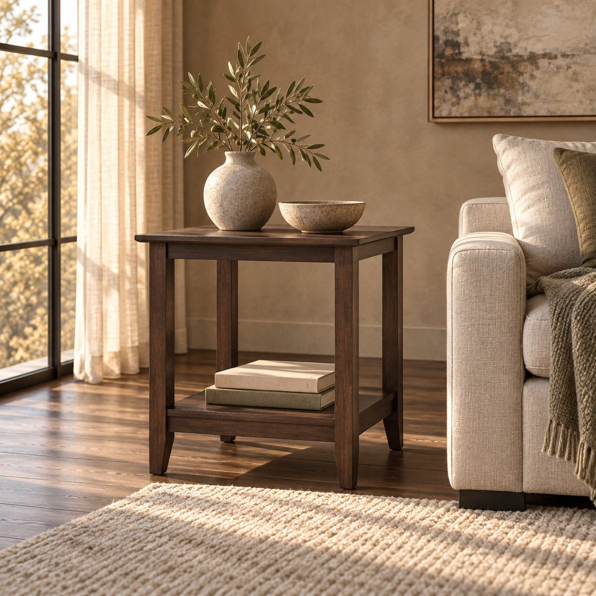 Quadra End Table — in a room