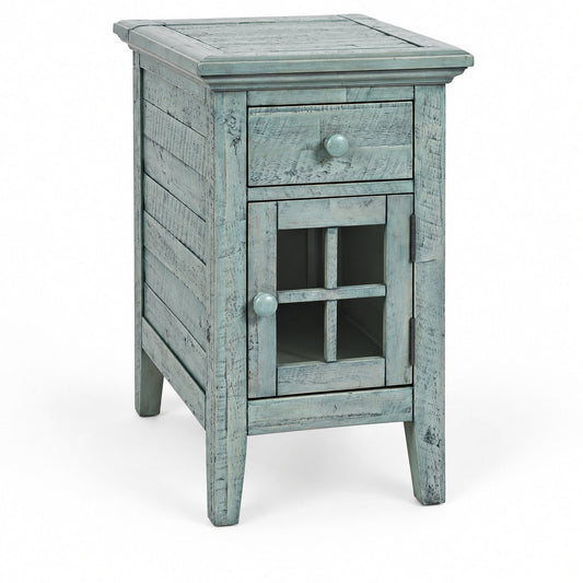 Rustic Shores Power Chairside Table (Blue)