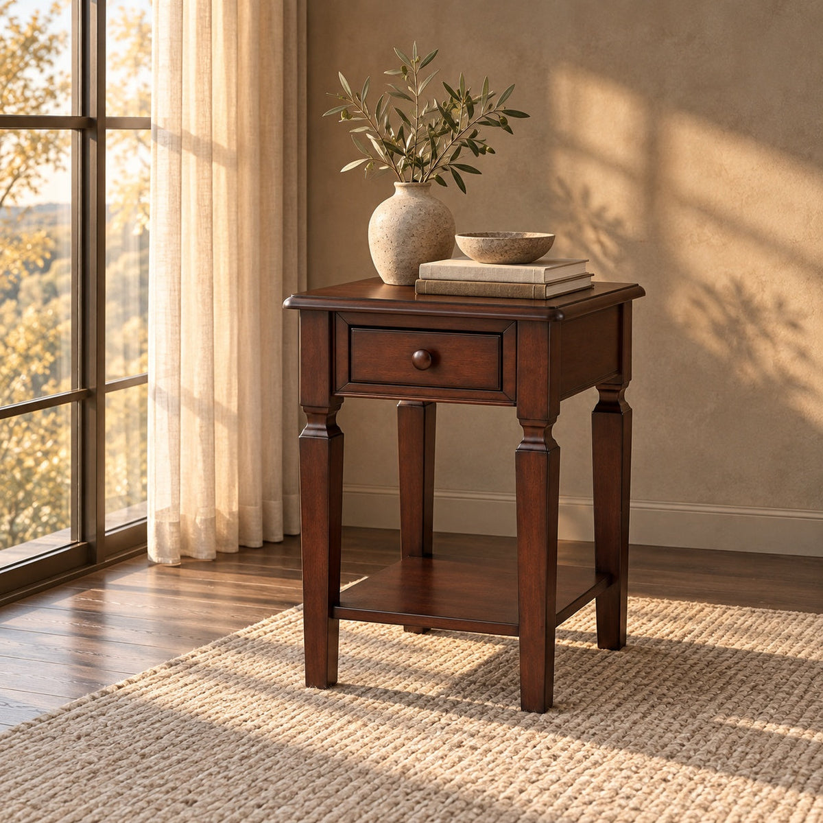 Santa Fe 14" Lamp Table — in a room