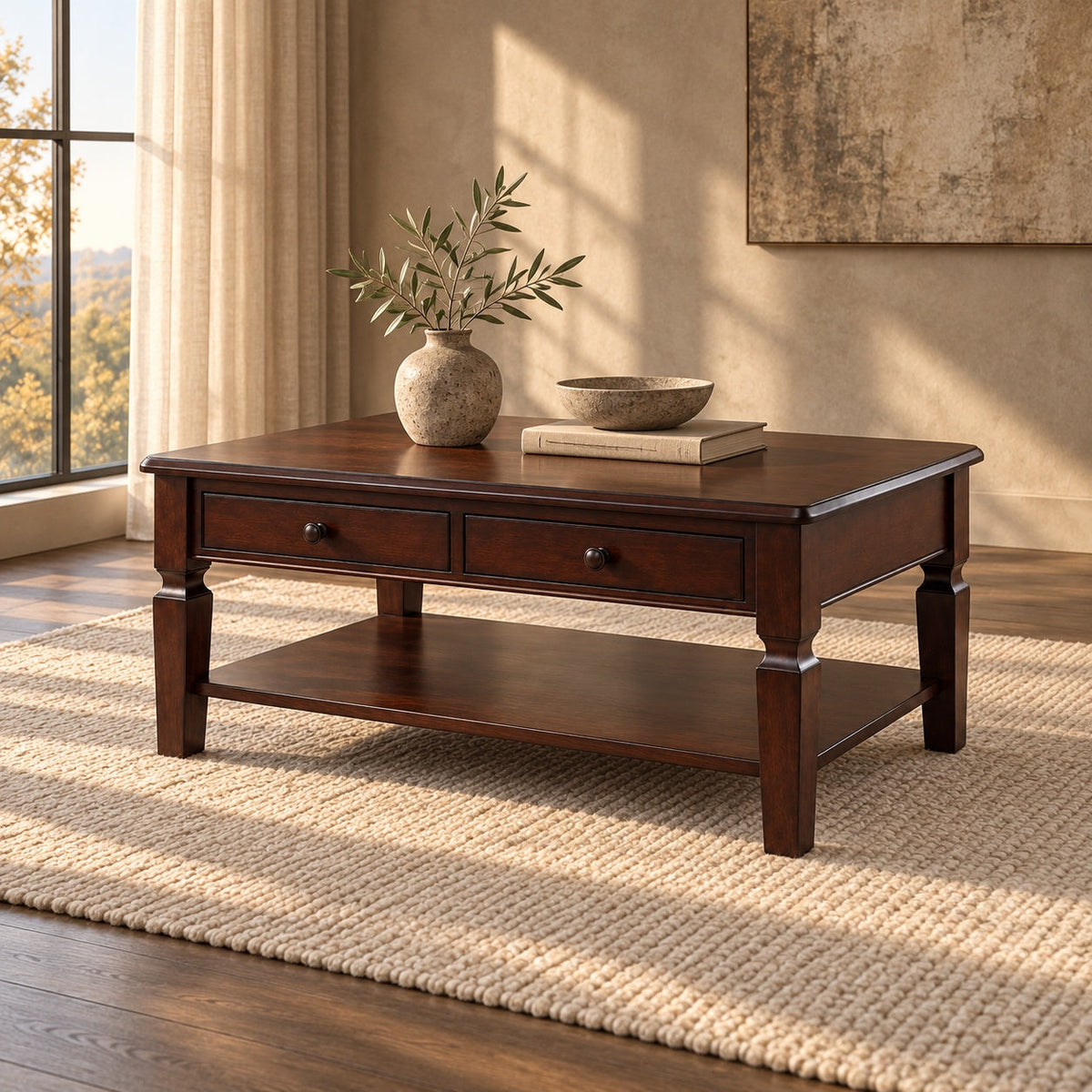 Santa Fe 48" Coffee Table- — in a room