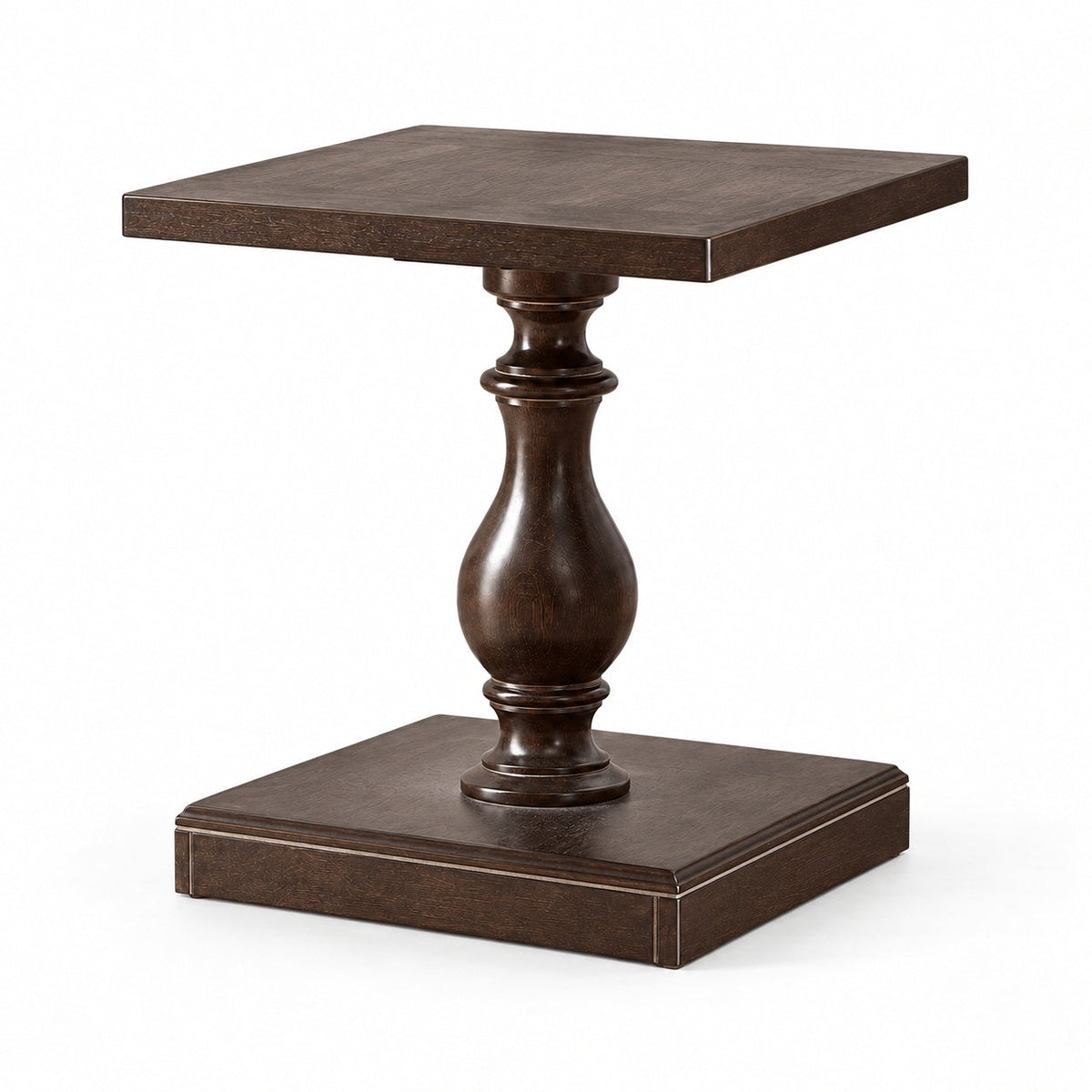 Sonoma 22" Pedestal End Table (Espresso) — another angle