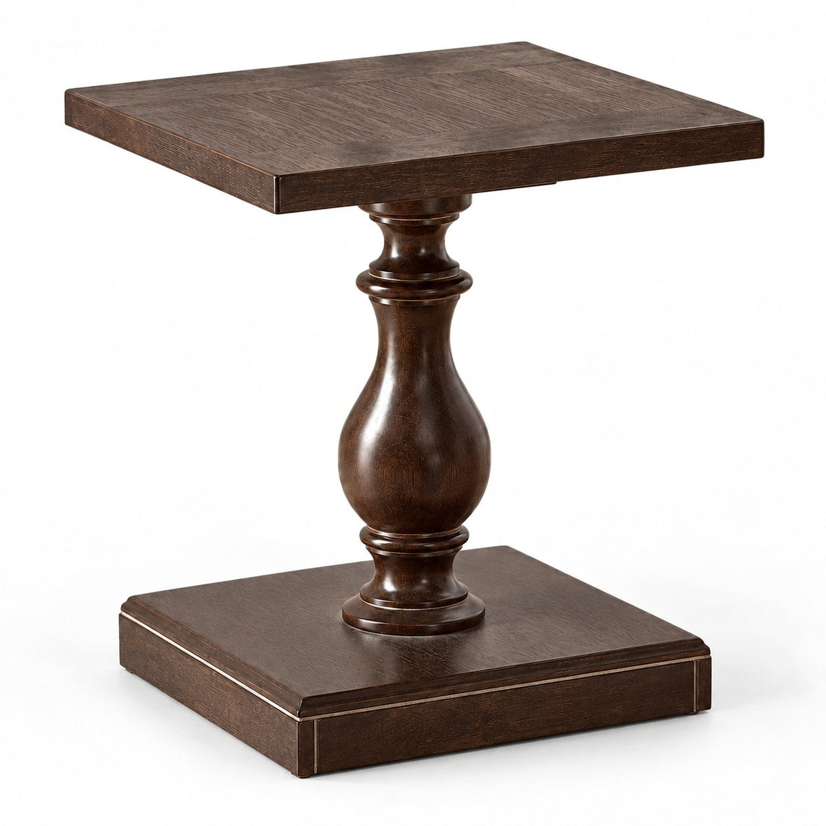 Sonoma 22" Pedestal End Table (Espresso) — detail