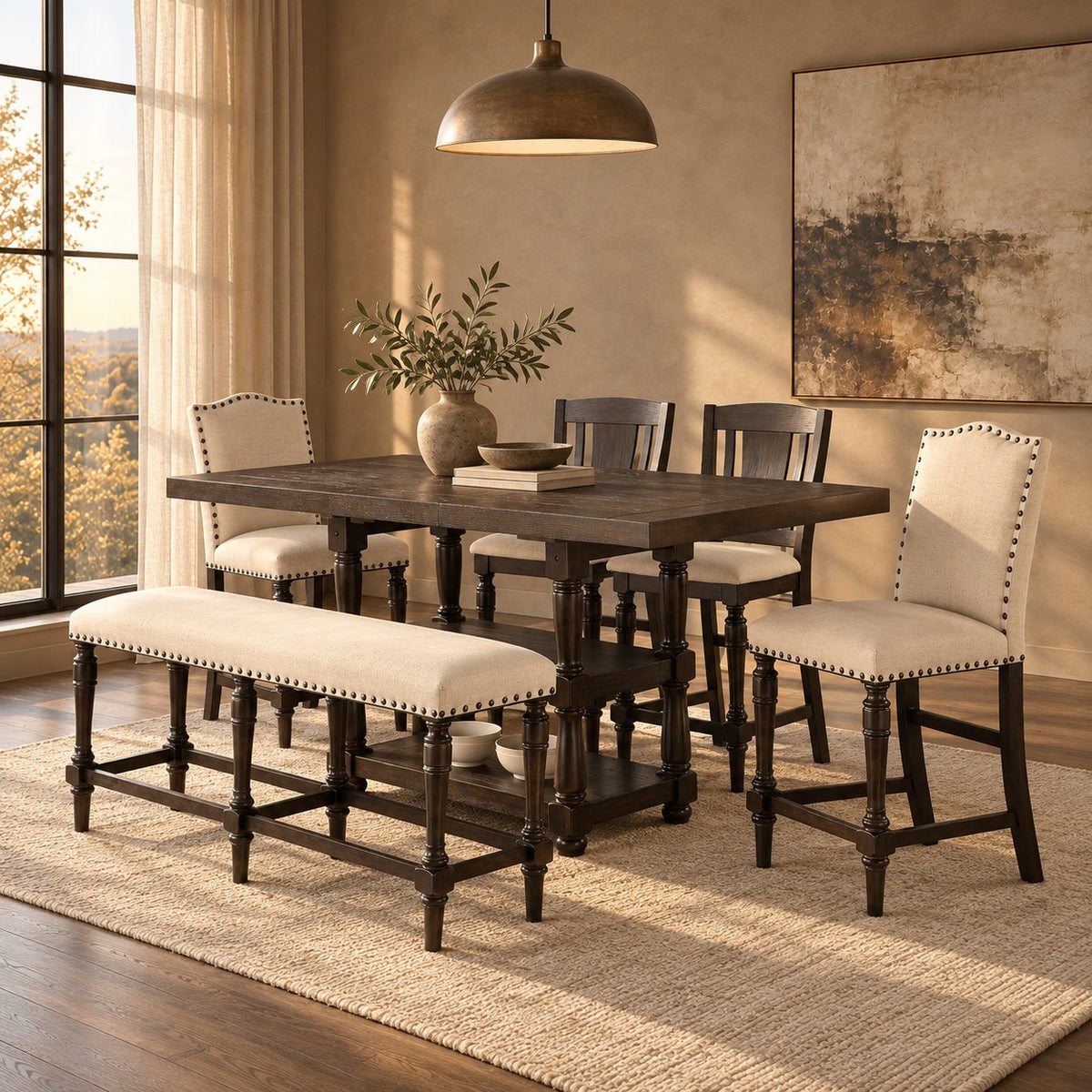 Sonoma Pub Table Set — in a room