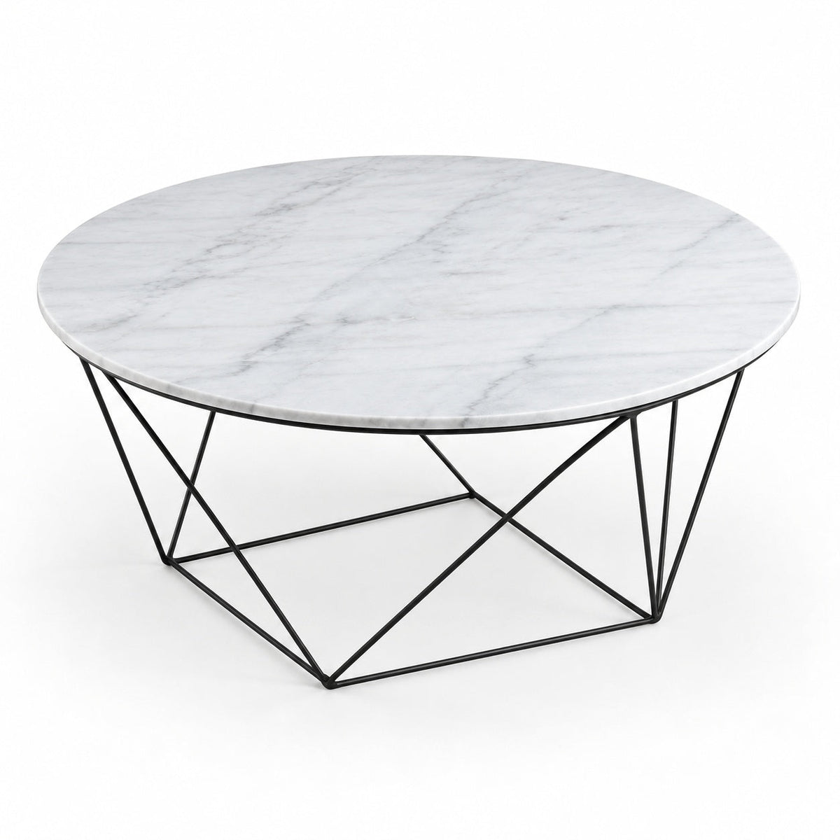 Valencia Round Coffee Table Marble — another angle