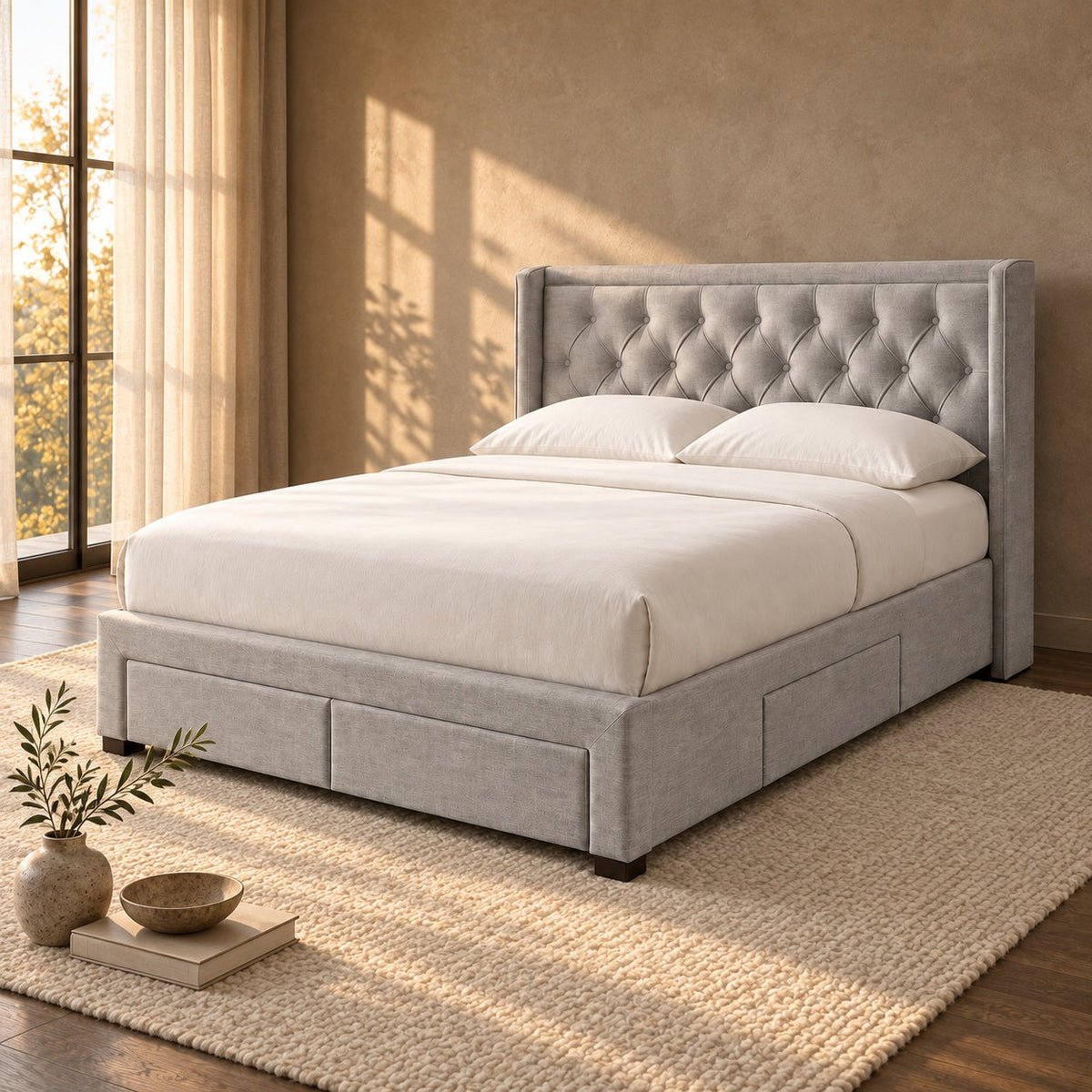 Vector Storage Bed, Double — in a room