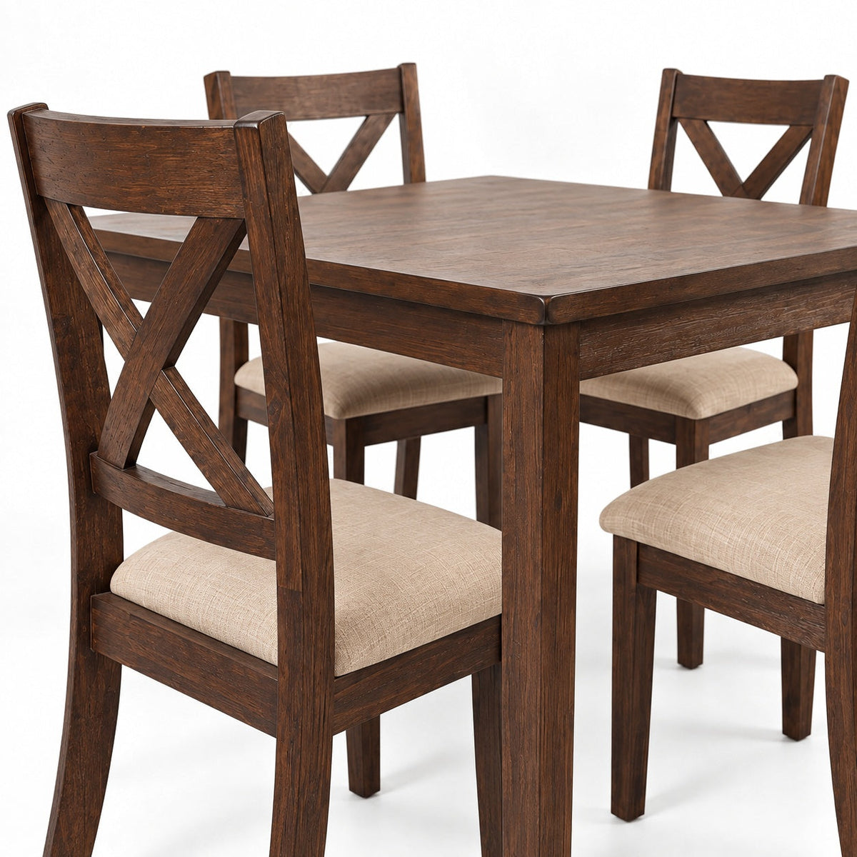 Walnut 5 Piece Dining Set — detail