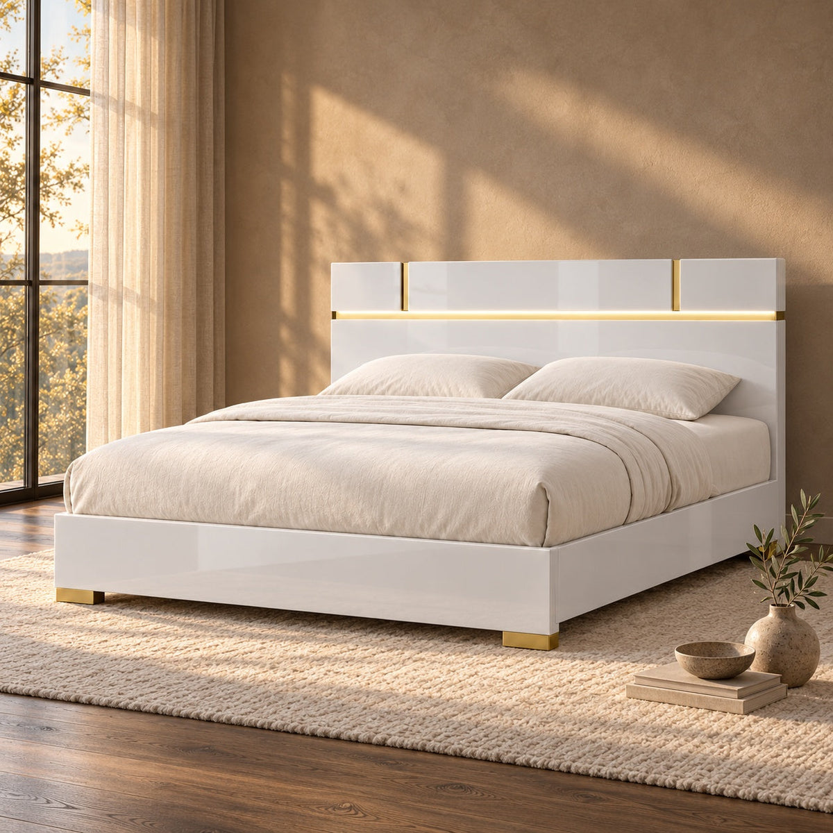 Zivah Queen Bed Frame — in a room